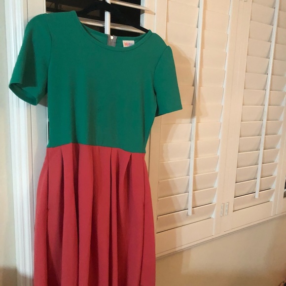 Lularoe Amelia Corral and green - Picture 4 of 4